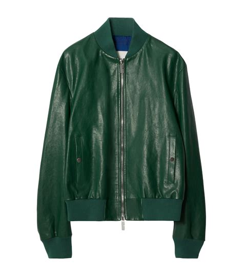 Burberry Leather Bomber Jacket 